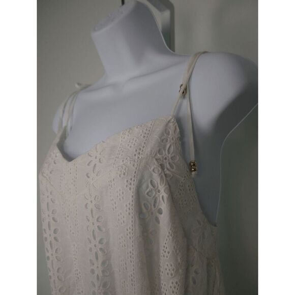 NWT TAHARI Women's 100% Cotton Lace Sundress Midi Dress L - Picture 4 of 12